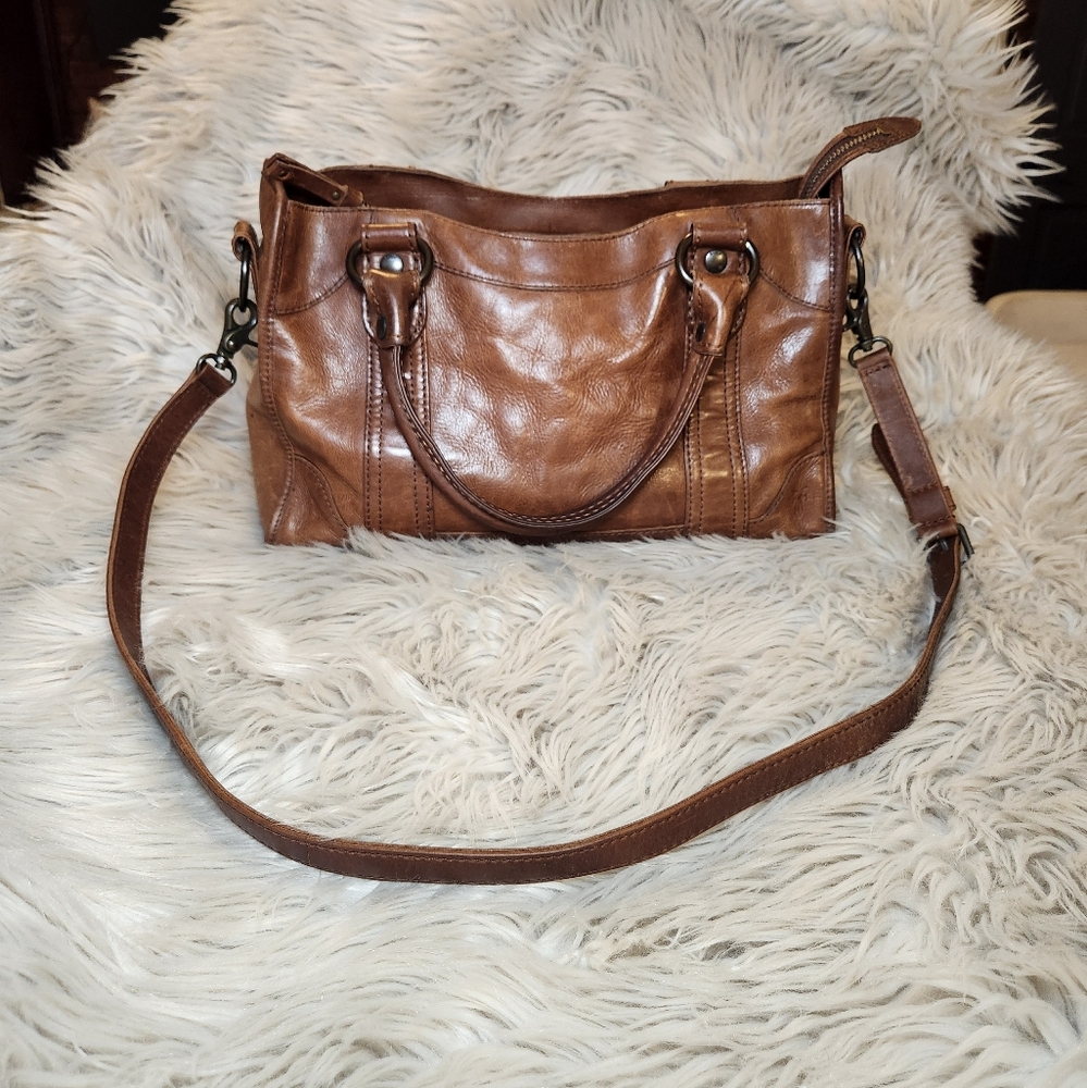 Frye Melsissa Satchel In Brown - Picture 12 of 16